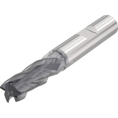 Corner Radius End Mill: 0.9843″ Dia, 4 Flutes, Solid Carbide 35 ° Helix, SIRON-A Coated, Corner Radius End, Series JSE514