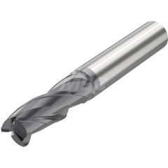 Corner Radius End Mill: 0.7874″ Dia, 3 Flutes, Solid Carbide 35 ° Helix, SIRON-A Coated, Corner Radius End, Series JSE513