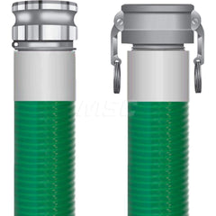 Liquid Suction & Discharge Hose; Inside Diameter (Inch): 2; Length (Feet): 15; Outside Diameter (Decimal Inch): 2.3900; Material: PVC; Working Pressure (psi): 70.000; Vacuum Rating: 29 In. Hg; Color: Green; Minimum Temperature (F): -23.000; Maximum Temper