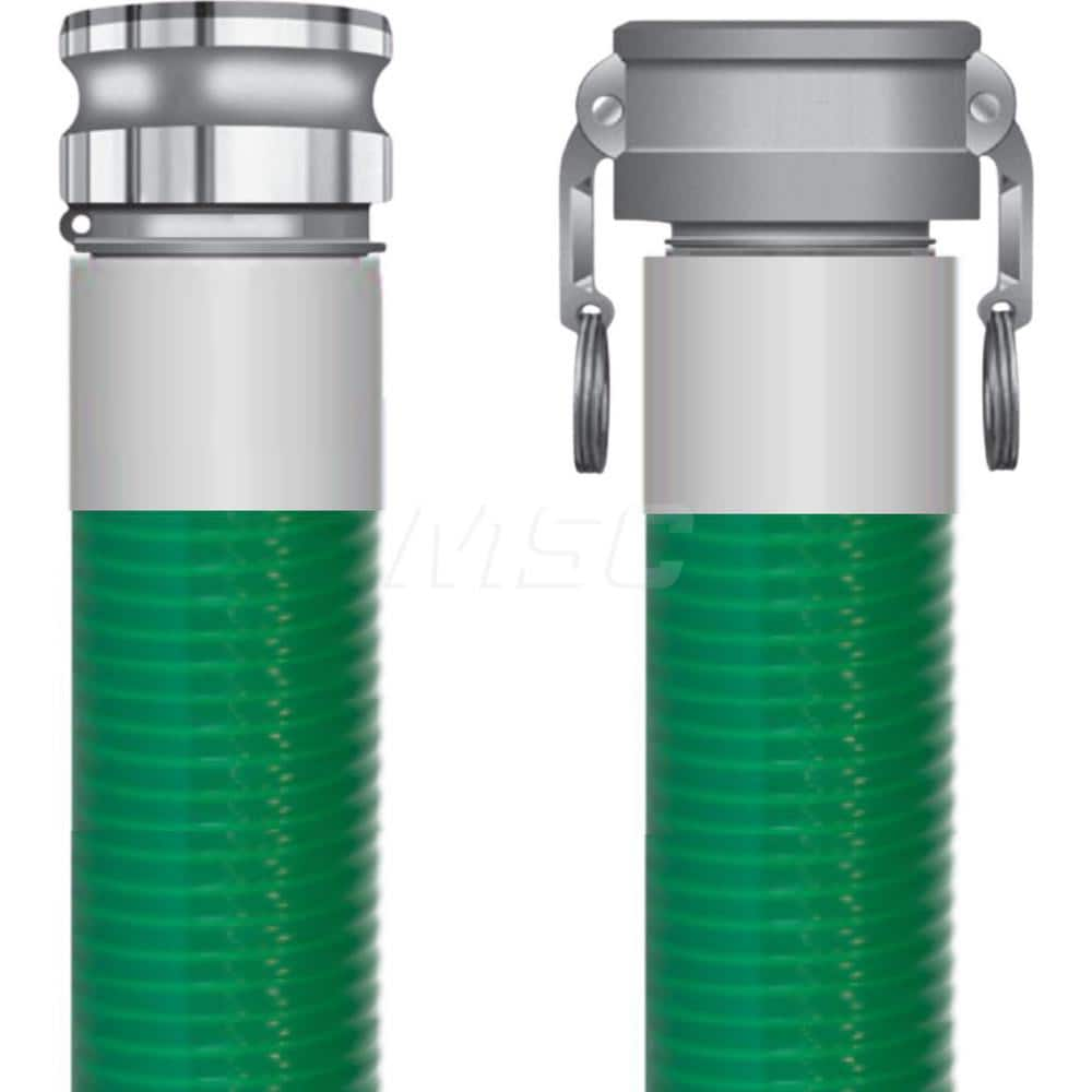 Liquid Suction & Discharge Hose; Inside Diameter (Inch): 2; Length (Feet): 25; Outside Diameter (Decimal Inch): 2.3900; Material: PVC; Working Pressure (psi): 70.000; Vacuum Rating: 29 In. Hg; Color: Green; Minimum Temperature (F): -23.000; Maximum Temper