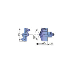 Replaceable Drill Tip:  DMC080 AH9130,  136 &deg N/A TiAlN Finish,  No