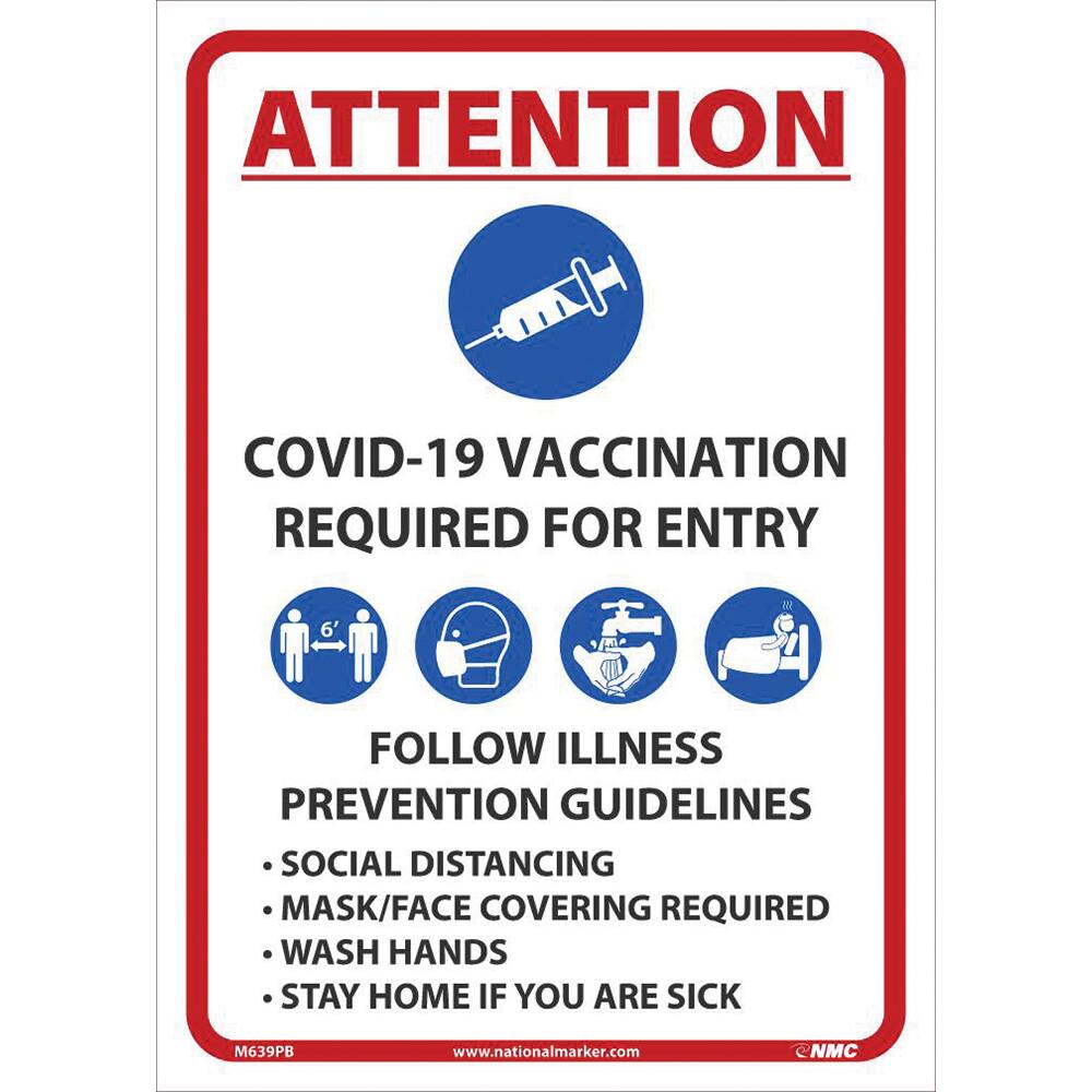 NMC - Safety Signs Message Type: COVID-19 Message or Graphic: Message & Graphic - A1 Tooling