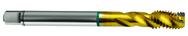 7/16-20 2B 3-Flute Cobalt Green Ring Semi-Bottoming 40 degree Spiral Flute Tap-TiN - A1 Tooling