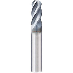 Ball End Mill: 0.75″ Dia, 1.5″ LOC, 4 Flute, Solid Carbide 4″ OAL, 3/4″ Shank Dia, 37 ° Helix, AlCrN Coated, Single End, Series XPVB