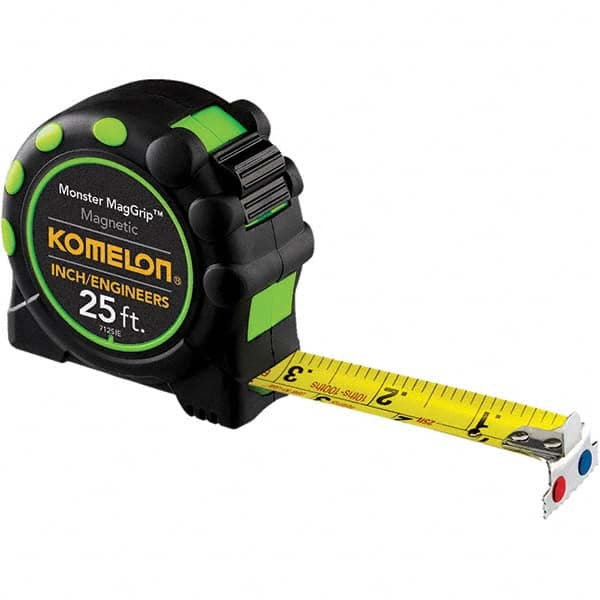 Komelon - 25' x 1" Yellow Blade Tape Measure - A1 Tooling