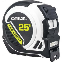 Komelon - 25' x 1" Hi-Vis Yellow/White Blade Tape Measure - A1 Tooling