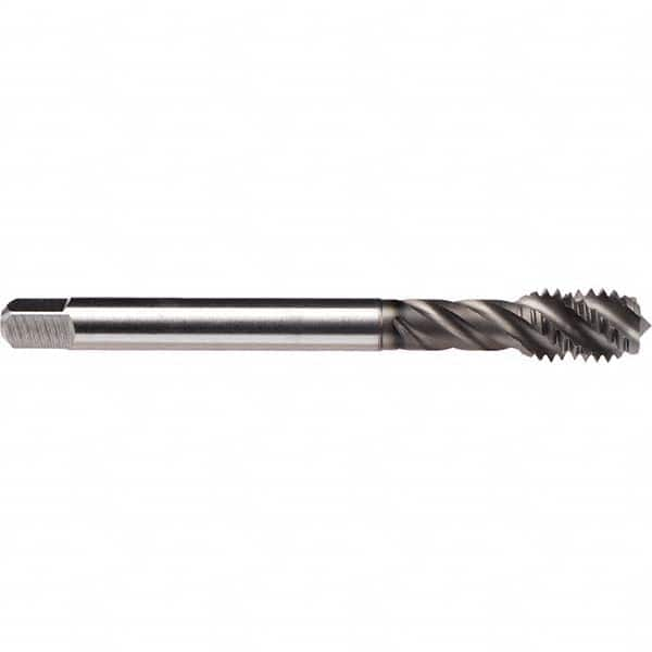 Spiral Flute Tap: #1-8, UNC, 4 Flute, Bottoming, 3B Class of Fit, Cobalt, GLT-1 Finish 6.299″ OAL, Right Hand Flute, Right Hand Thread, H5, Series CU51C410