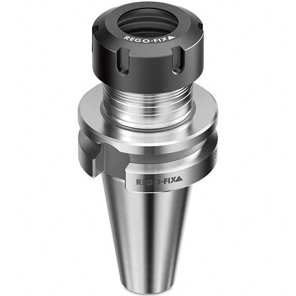 Collet Chuck: 0.5 to 10 mm Capacity, ER Collet, Dual Contact Taper Shank 6″ Projection, 0.0001″ TIR, Balanced to 25,000 RPM, Through Coolant