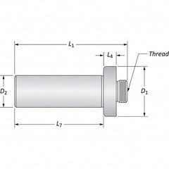 Boring Head Modular Connection Shank: Threaded Mount 0.25″ Projection