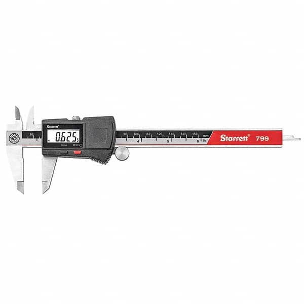 Starrett - 0 to 6" Range, 0.01mm Resolution, Electronic Caliper - A1 Tooling