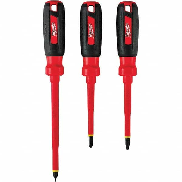 Milwaukee Tool - Screwdriver Sets Screwdriver Types Included: Slotted Number of Pieces: 3 - A1 Tooling