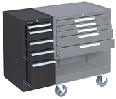 185 Brown 5-Drawer Hang-On Cabinet w/ball bearing Drawer slides - For Use With 273, 275 or 277 - A1 Tooling