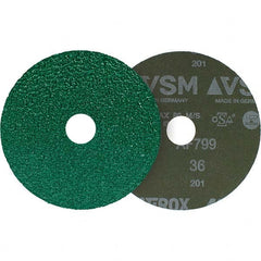 VSM - 5" Diam, 7/8" Hole, 36 Grit Ceramic Fiber Disc - A1 Tooling