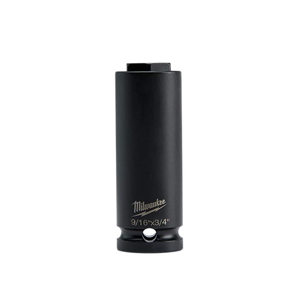 Specialty Sockets; Type: Spline Drive Impact Socket; Size (Inch): 3/4; Drive Size: 1/2 mm; Socket Size: 9/16 x 3/4 in; Style: Magnetic; Features: A Pin Detent Hole for Locking onto Pin Detent Tools & Adapters; Number of Points: 6; Finish/Coating: Black; S