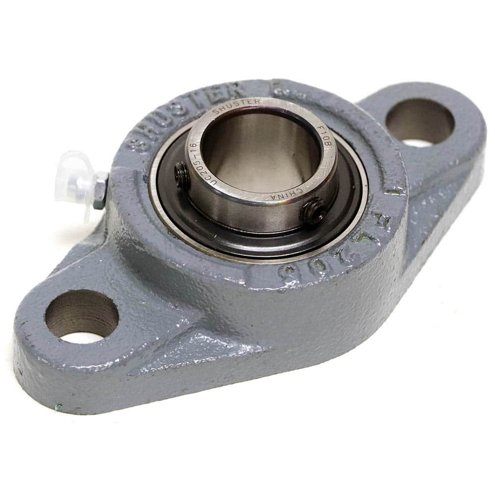 Shuster - UCFL210-31, 1-15/16" ID, 115mm OAL x 7-3/4" OAH, 2-Bolt Flange Bearing - Exact Industrial Supply