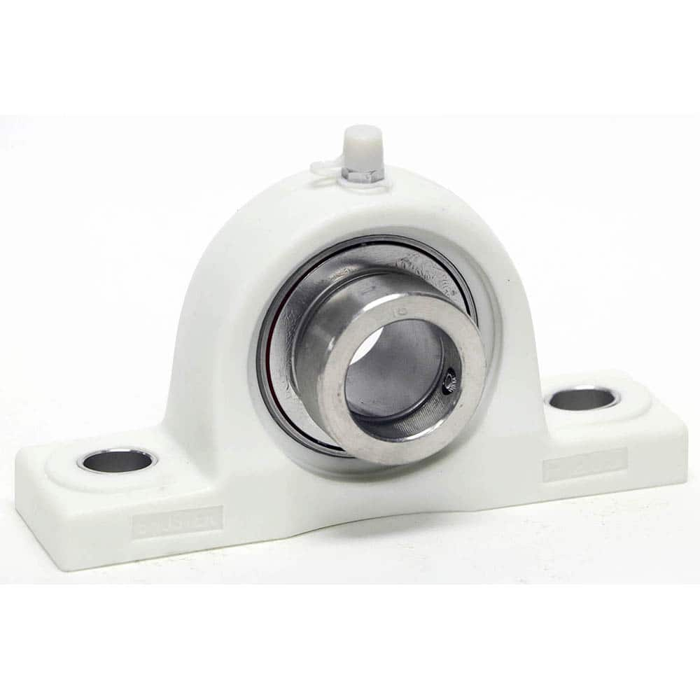 Shuster - SNATP207-23, 1-7/16" ID, 168.5mm OAL x 3-3/4" OAH, Ball Bearing Pillow Block - Exact Industrial Supply