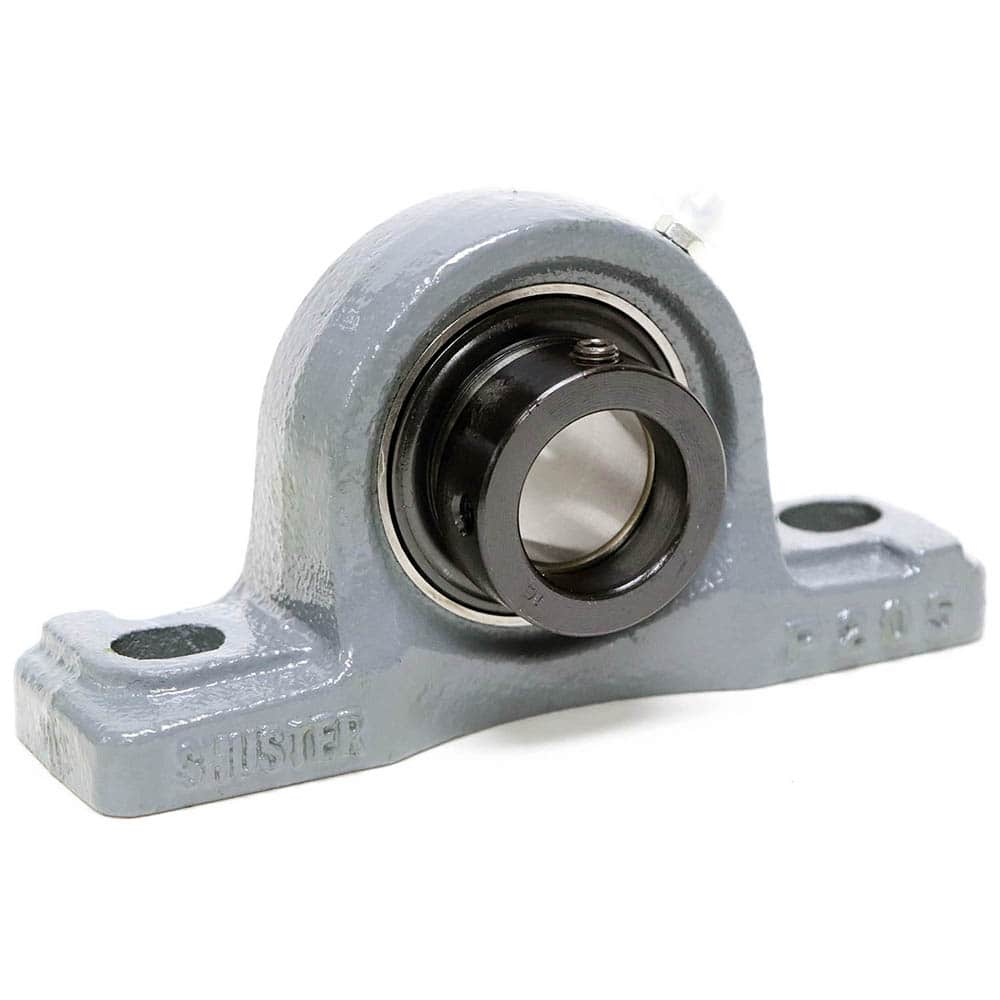 Shuster - NAP207-20, 1-1/4" ID, 167mm OAL x 94mm OAH51.1mm Wide, Ball Bearing Pillow Block - Exact Industrial Supply