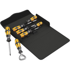 Screwdriver Set: 7 Pc, Pozidriv & Slotted Includes 1x Bottle opener, 145, 1x Hook and Loop Fastener Strip 240, 240 x 50 mm, 1x Kraftform 900/7 set 3 screwdriver set Kraftform Wera