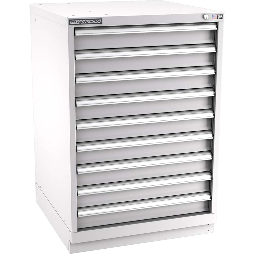 Storage Cabinet: 28-1/4″ Wide, 28-1/2″ Deep, 41-3/4″ High 440 lb Capacity, 9 Drawer