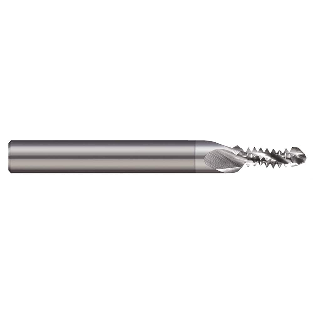 Harvey Tool - Combination Drill & Thread Mill; Thread Size: 5/16-24 ; Material: Solid Carbide ; Length of Cut (Inch): 0.8248 ; Included Angle A: 90 ; Drill Point Angle: 130 ; Shank Diameter (Decimal Inch): 0.3750 - Exact Industrial Supply