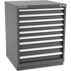 Storage Cabinet: 28-1/4″ Wide, 28-1/2″ Deep, 35-7/8″ High 440 lb Capacity, 9 Drawer