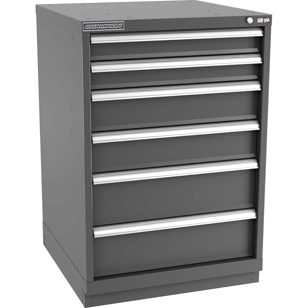 Storage Cabinet: 28-1/4″ Wide, 28-1/2″ Deep, 41-3/4″ High 440 lb Capacity, 6 Drawer