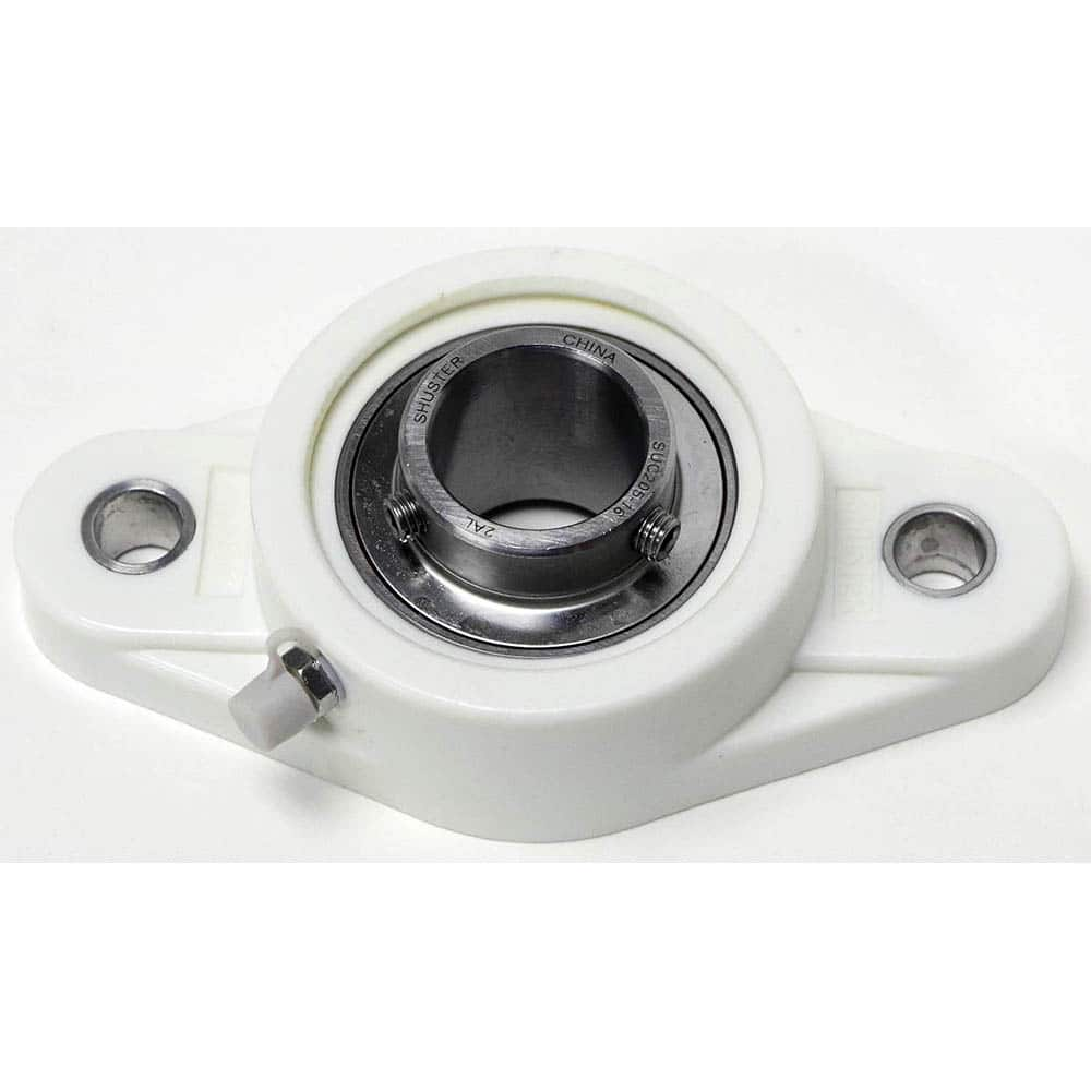 Shuster - SUCTFL204-12, 3/4" ID, 64mm OAL x 113mm OAH33.7mm Wide, 2-Bolt Flange Bearing - Exact Industrial Supply