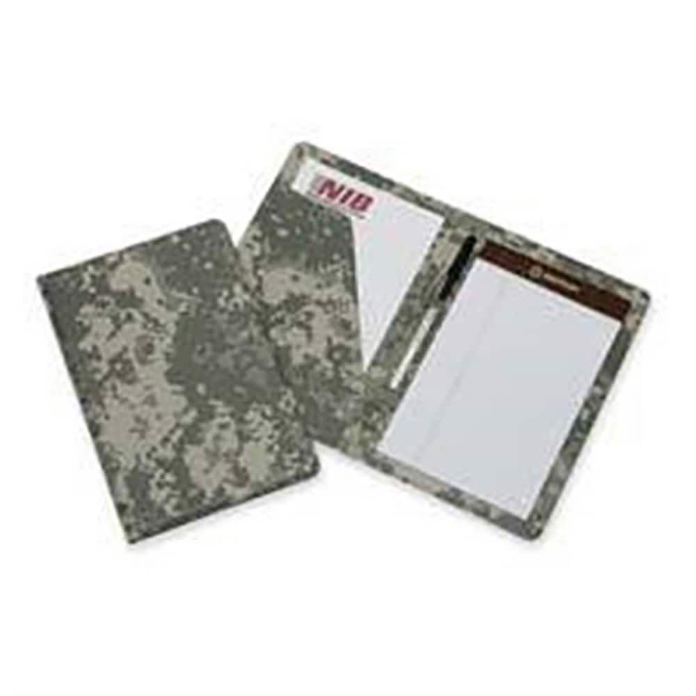 Ability One - Portfolios, Report Covers & Pocket Binders; Three Hole Report Cover Type: Pad Folio ; Width (Inch): 6 ; Length (Inch): 9 ; Color: Camouflage - Exact Industrial Supply