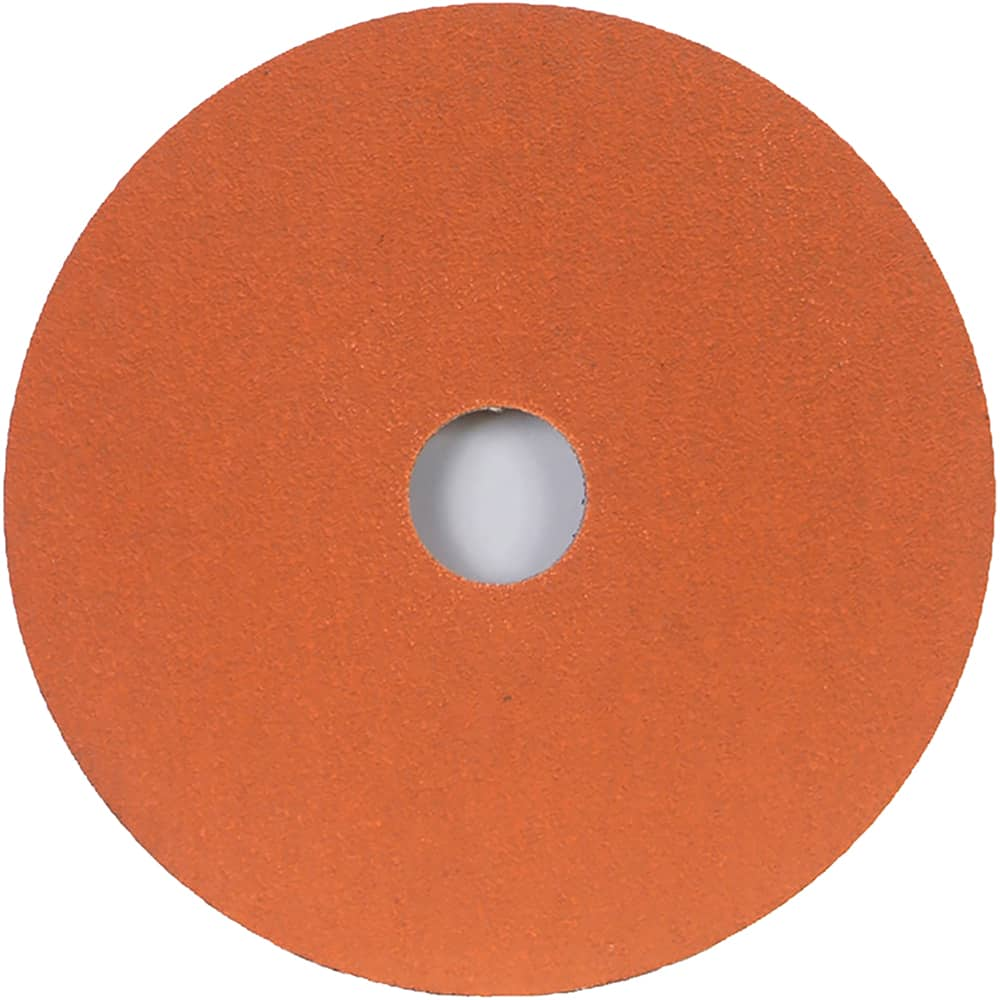 Norton - 5" Diam, 7/8" Hole, 36 Grit Ceramic Alumina Fiber Disc - Exact Industrial Supply