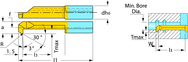 .157 Grade TT9030 T-Micro Bar for ID Back Turning - A1 Tooling