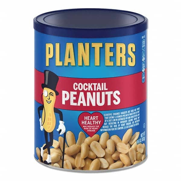 Planters - Snacks, Cookies, Candy & Gum Breakroom Accessory Type: Nuts Breakroom Accessory Description: Cocktail Peanuts, 16 oz Can - A1 Tooling