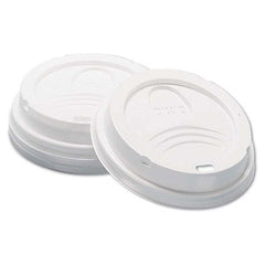 Dixie - Dome Hot Drink Lids, 8 oz Cups, White, 100/Sleeve, 10 Sleeves/Carton - A1 Tooling