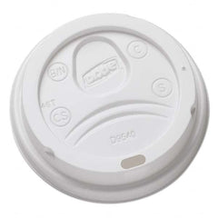 Dixie - Sip-Through Dome Hot Drink Lids for 10 oz Cups, White, 100/Pack, 1000/Carton - A1 Tooling