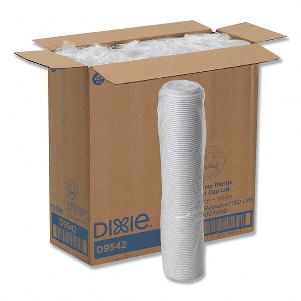 Dixie - Reclosable Lids for 12 and 16 oz Hot Cups, White, 100 Lids/Pack, 10 Packs/Carton - A1 Tooling