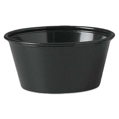 DART - Plastic Souffle Portion Cups, 3 1/4 oz, Black, 250/Bag, 2500/Carton - A1 Tooling