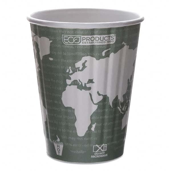 ECO PRODUCTS - World Art Renewable and Compostable Insulated Hot Cups, PLA, 12 oz, 40/Packs, 15 Packs/Carton - Exact Industrial Supply