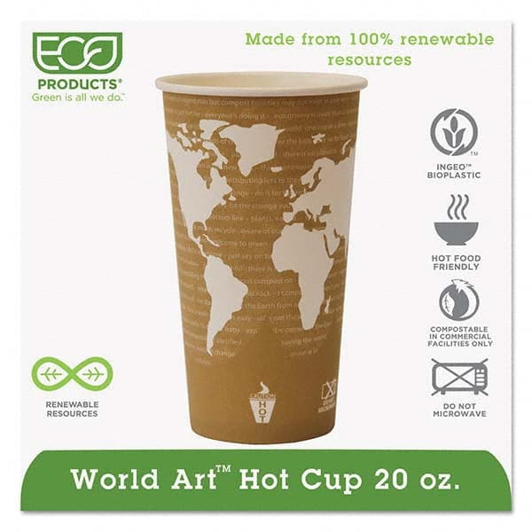 ECO PRODUCTS - World Art Renewable Compostable Hot Cups, 20 oz, 50/PK, 20 PK/CT - A1 Tooling