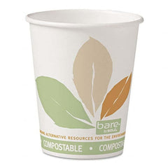 DART - Bare by Solo Eco-Forward PLA Paper Hot Cups, 10 oz, Leaf Design, 50/Bag, 20 Bags/Ct - A1 Tooling