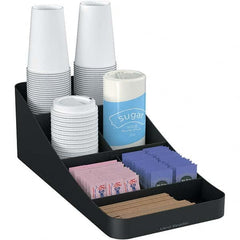 Mind Reader - Condiments & Dispensers Breakroom Accessory Type: Condiment Dispenser Breakroom Accessory Description: Trove Seven-Compartment Coffee Condiment Organizer - A1 Tooling