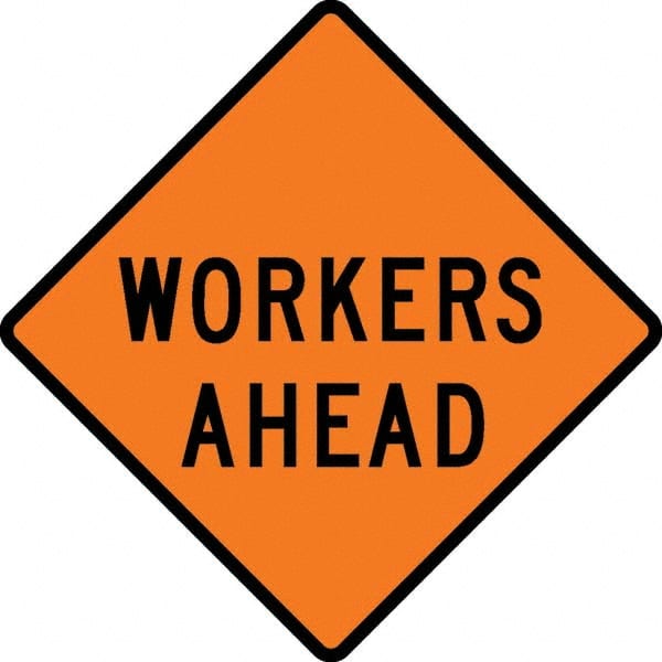 VizCon - "Be Prepared to Stop," 48" Wide x 48" High Vinyl Construction Roadway Sign - A1 Tooling