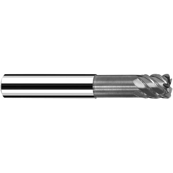 Fraisa - 5mm Diam 4 Flute Solid Carbide 0.5mm Corner Radius End Mill - A1 Tooling