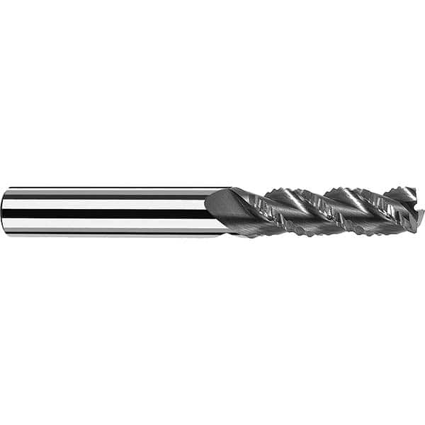 Square End Mill: 3/4'' Dia, 2-1/2'' LOC, 3/4'' Shank Dia, 5'' OAL, 3 Flutes, Solid Carbide Single End, Celero Finish, Spiral Flute, 40 ° Helix, Centercutting, RH Cut, RH Flute, Series AX-FP