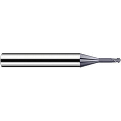 Fraisa - 0.4mm Diam, 3.6mm LOC, 2 Flute Solid Carbide Ball End Mill - A1 Tooling