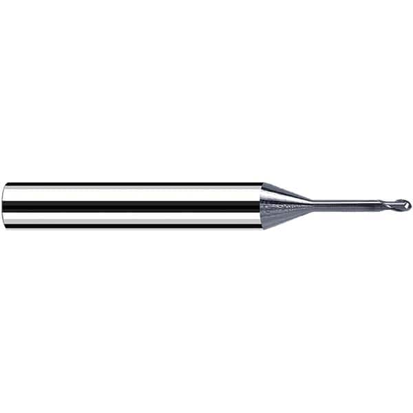 Fraisa - 2mm Diam, 2mm LOC, 2 Flute Solid Carbide Ball End Mill - A1 Tooling