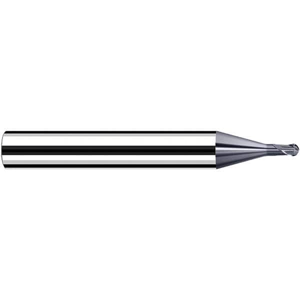 Fraisa - 0.5mm Diam, 3.6mm LOC, 2 Flute Solid Carbide Ball End Mill - A1 Tooling