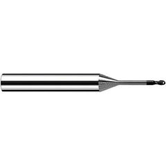 Fraisa - 0.3mm Diam, 6mm LOC, 2 Flute Solid Carbide Ball End Mill - A1 Tooling