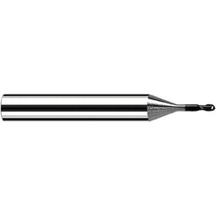 Fraisa - 3mm Diam, 3mm LOC, 2 Flute Solid Carbide Ball End Mill - A1 Tooling