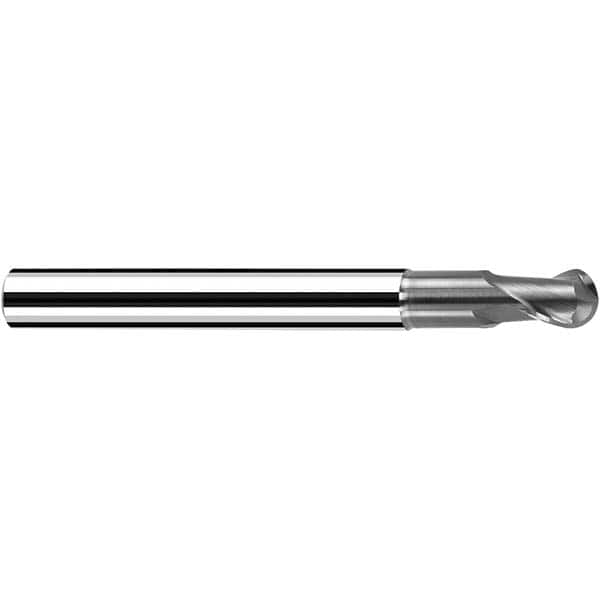 Fraisa - 1/8" Diam, 1/8" LOC, 2 Flute Solid Carbide Ball End Mill - A1 Tooling