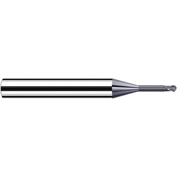 Fraisa - 1mm Diam, 3.6mm LOC, 2 Flute Solid Carbide Ball End Mill - A1 Tooling