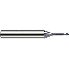 Fraisa - 0.5mm Diam, 0.5mm LOC, 2 Flute Solid Carbide Ball End Mill - A1 Tooling